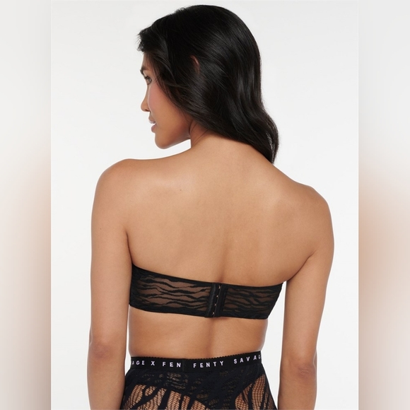 Savage X Fenty - All Over Me Lace Bandeau Bralette - size M - Picture 4 of 6